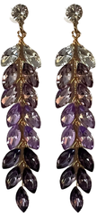 Falling Purple Drop Earring