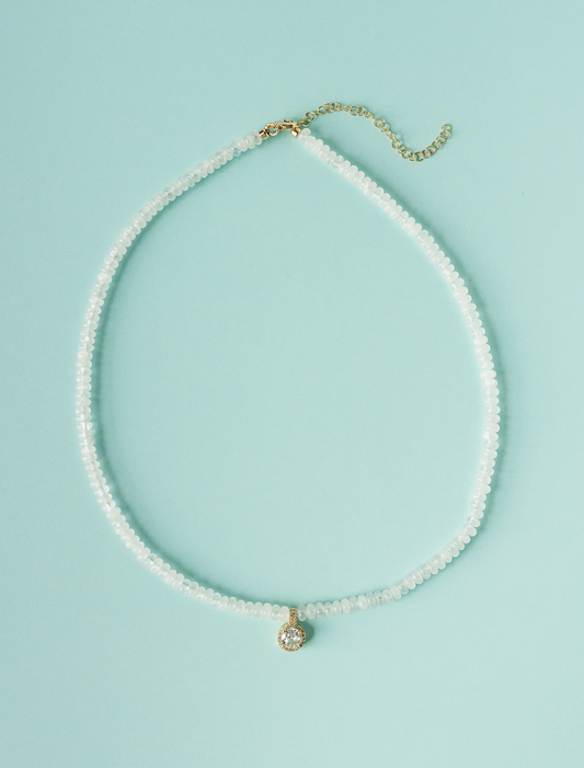 Simply White Beaded Necklace