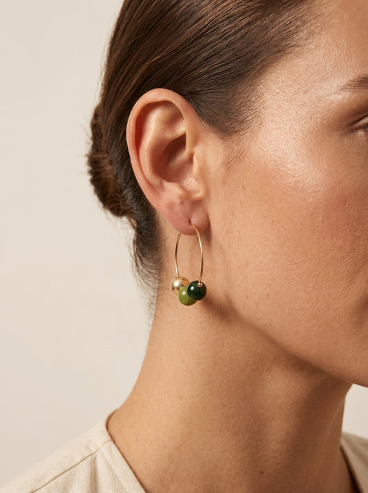 Golden Bauble Hoops