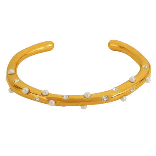 Pearl and Crystal Cuff