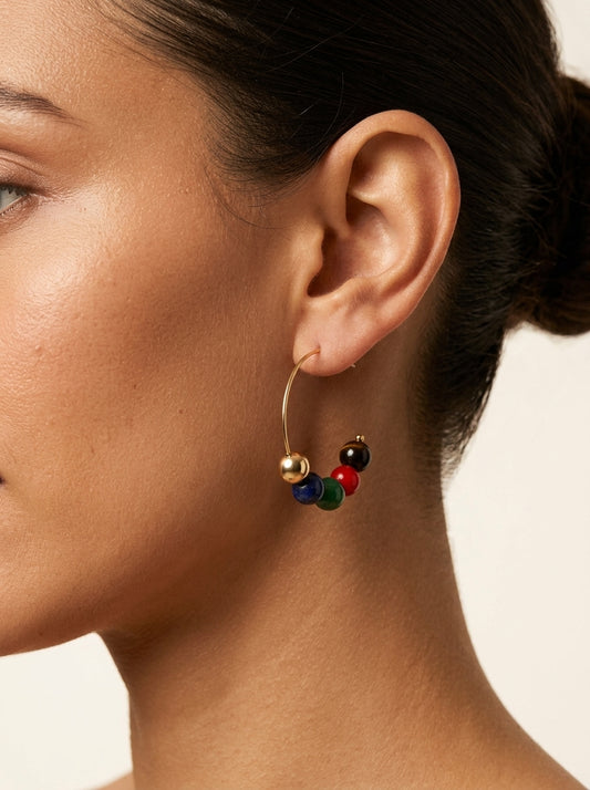 Golden Bauble Hoops
