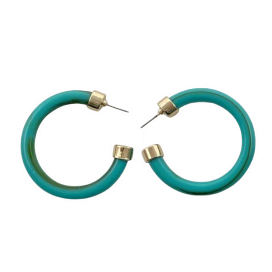 Gold Capped Hoops