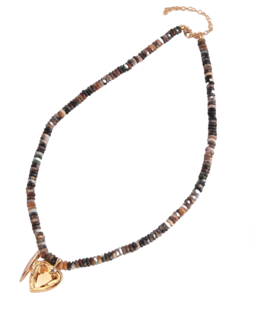 Locket Love Beaded Necklace