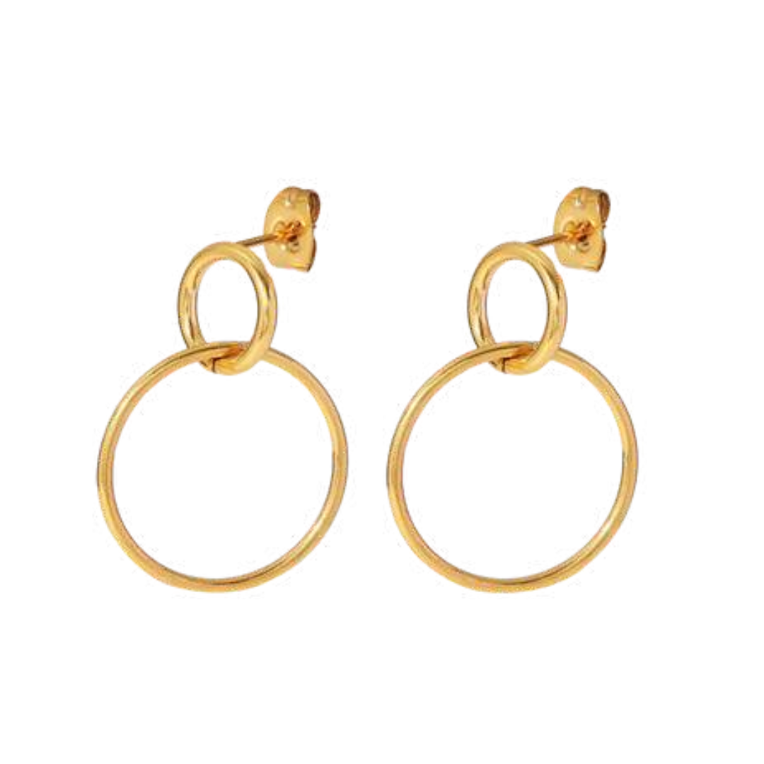 Drop Circle Earrings