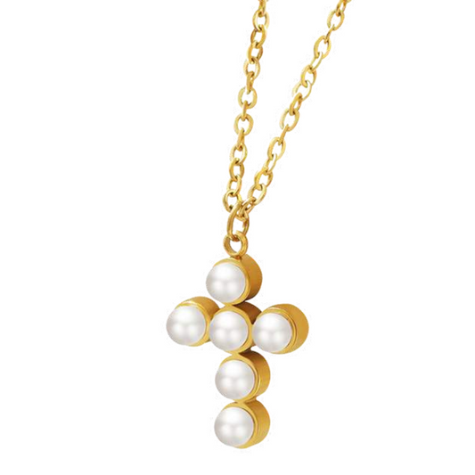 Pearl Cross Necklace