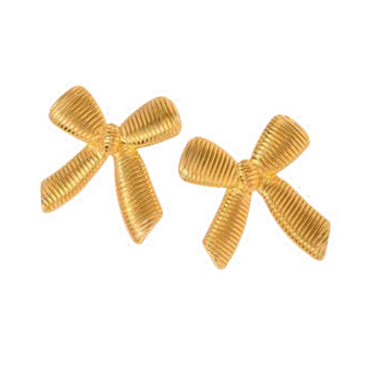 Ribbed Bow Studs