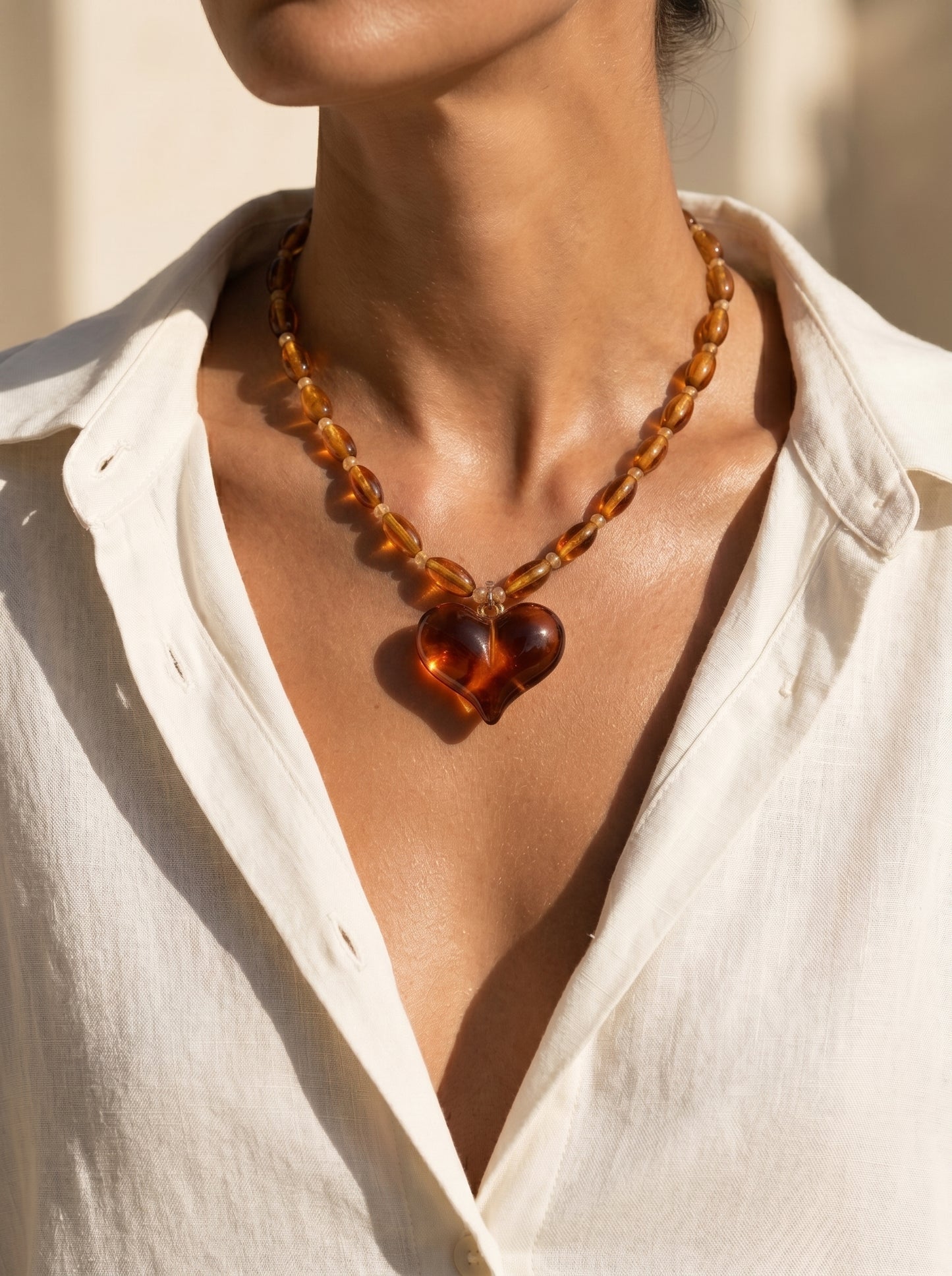 Amber Love Necklace
