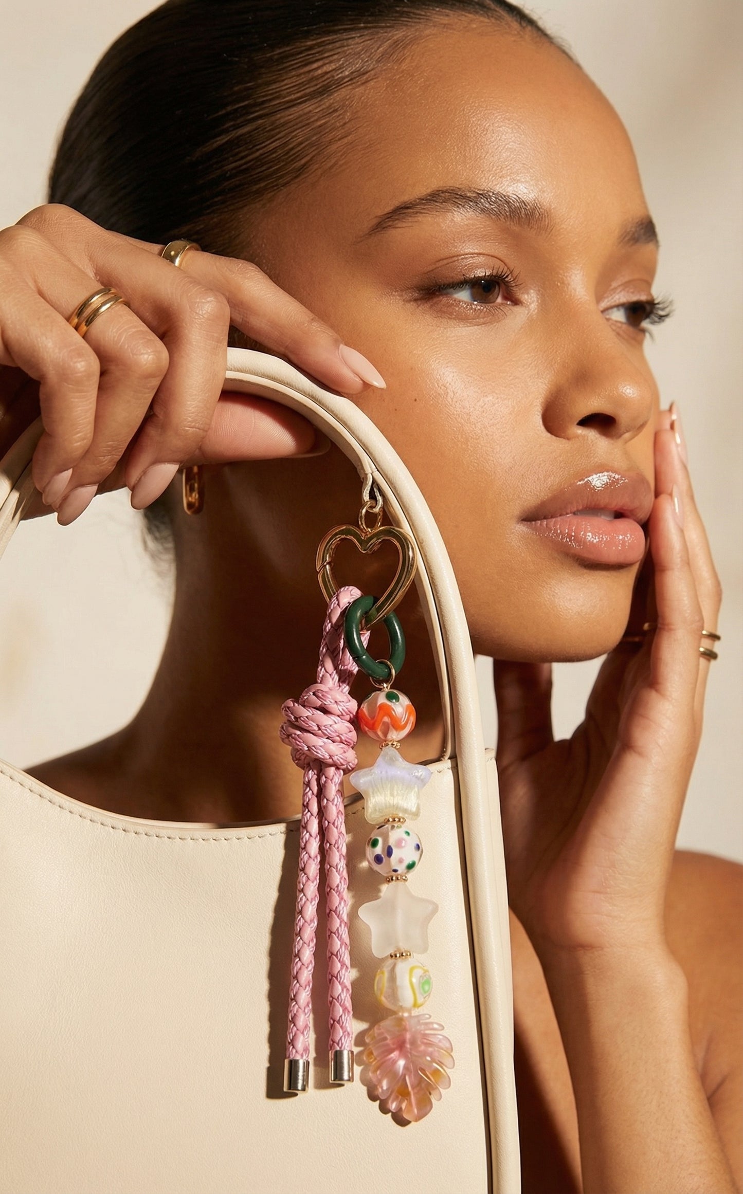 Pink Starry Bag Charm