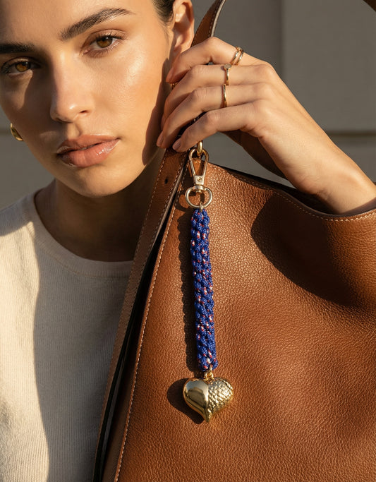 Falling Heart Bag Charm