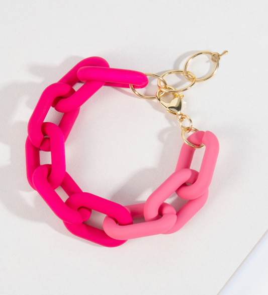 Pink Fun Resin Bracelet