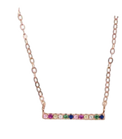 Rainbow Bar Necklace